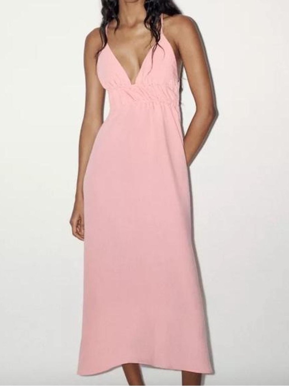 Zara light pink midi/maxi dress